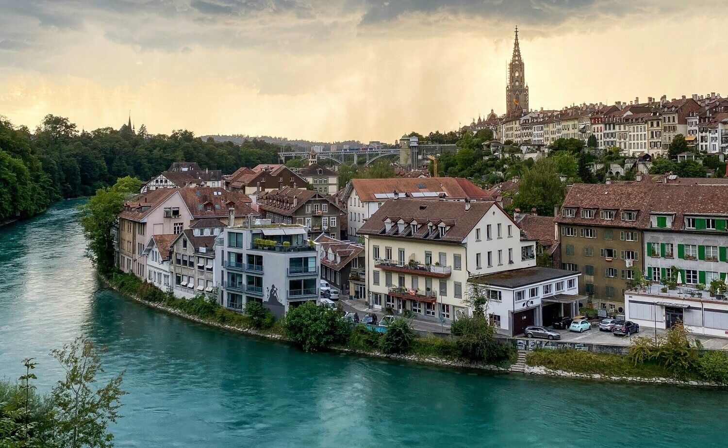 Auf dem Bild ist ein Ausschnitt der Stadt Bern zu sehen.