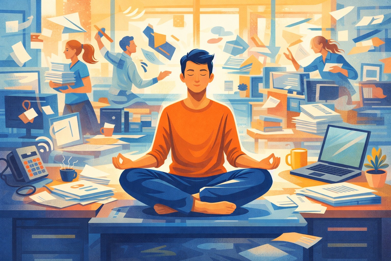 Entspannt im Büro mit guten Vorsätzen