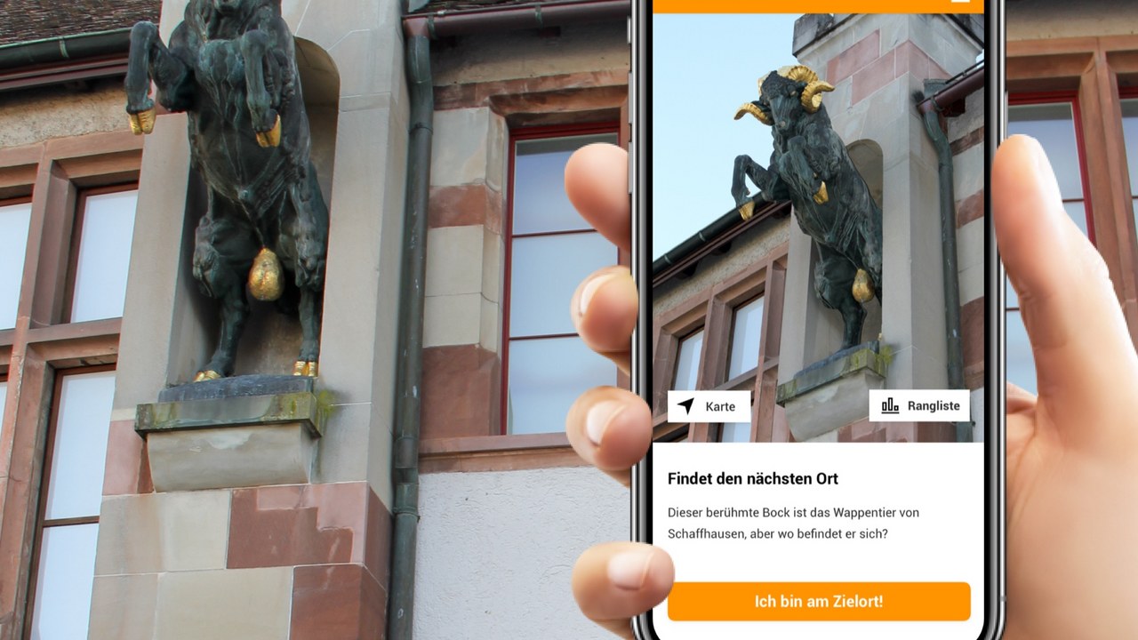 Spannende Schnitzeljagd im Team in Schaffhausen Entfesselt den Teamgeist! In dieser selbst geführten Schnitzeljagd erkundet ihr die wunderschöne Stadt Schaffhausen auf spielerische Weise. Stärkt eure Teamkommunikation und löst gemeinsam knifflige Rätsel, während ihr faszinierende Fakten über die Stadt erfahrt. Die App-basierte Schnitzeljagd durch eine der vielen schönen Städte weltweit ist genau die richtige Idee für euren nächsten Gruppenausflug.