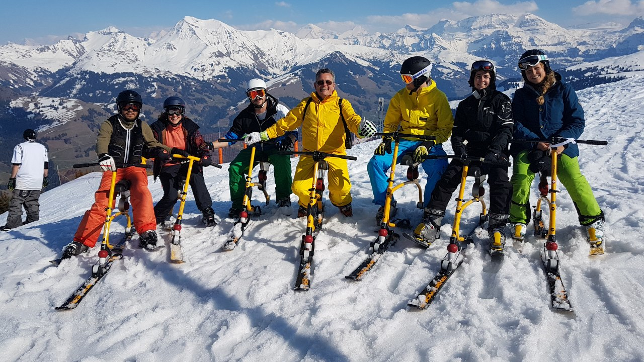 Gruppen-Spass am Rinderberg mit Snowbike-Fun