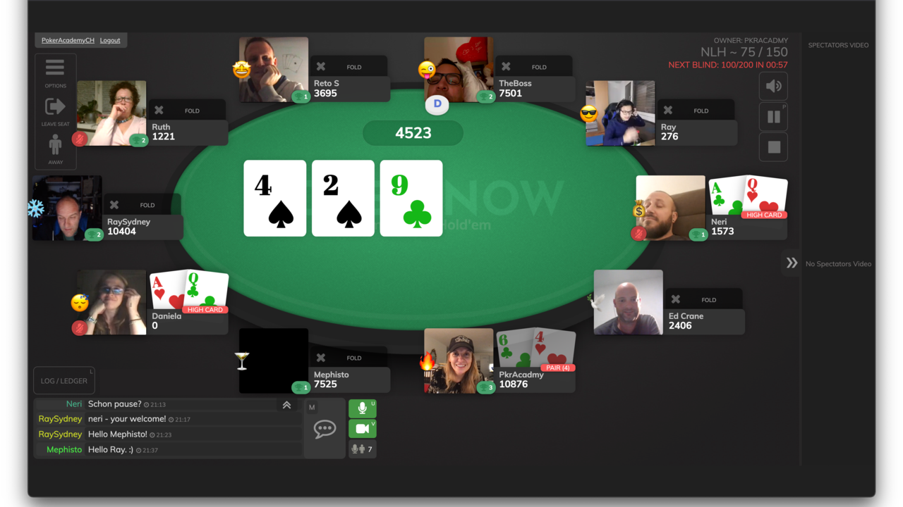 Online Poker Teamevent Überraschen Sie Ihr Team mit einem spannenden Pokerspiel inklusive Spielerklärung, ortsunabhängig und äusserst kurzweilig. Keine Vorkenntnisse nötig. Das Pokerspiel fördert lösungsorientiertes Denken, lehrt uns Geduld und Selbstdisziplin und erfordert ein langfristiges Investitionsdenken. Bringen Sie ihre Kolleginnen dazu mit geeigneten Pokerstrategien den Berufsalltag kreativer, engagierter und motivierter anzugehen. Ein online Poker-Game Just-for-fun oder mit Business-Inhalten.