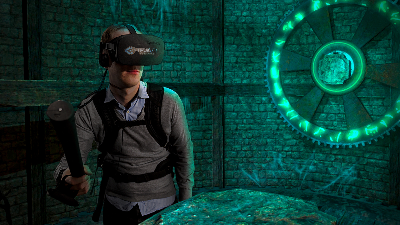Virtual Reality Event Zürich Bewegen Sie sich mit Ihrem Team frei durch eine vollkommen virtuelle Welt, die dank ihren 4D-Effekten verblüffend real scheint. Das ultimative Virtual Reality Erlebnis für Sie und Ihr Team. Seien Sie die Hauptfigur in einer virtuellen Welt und lösen Sie spannende Rätsel.