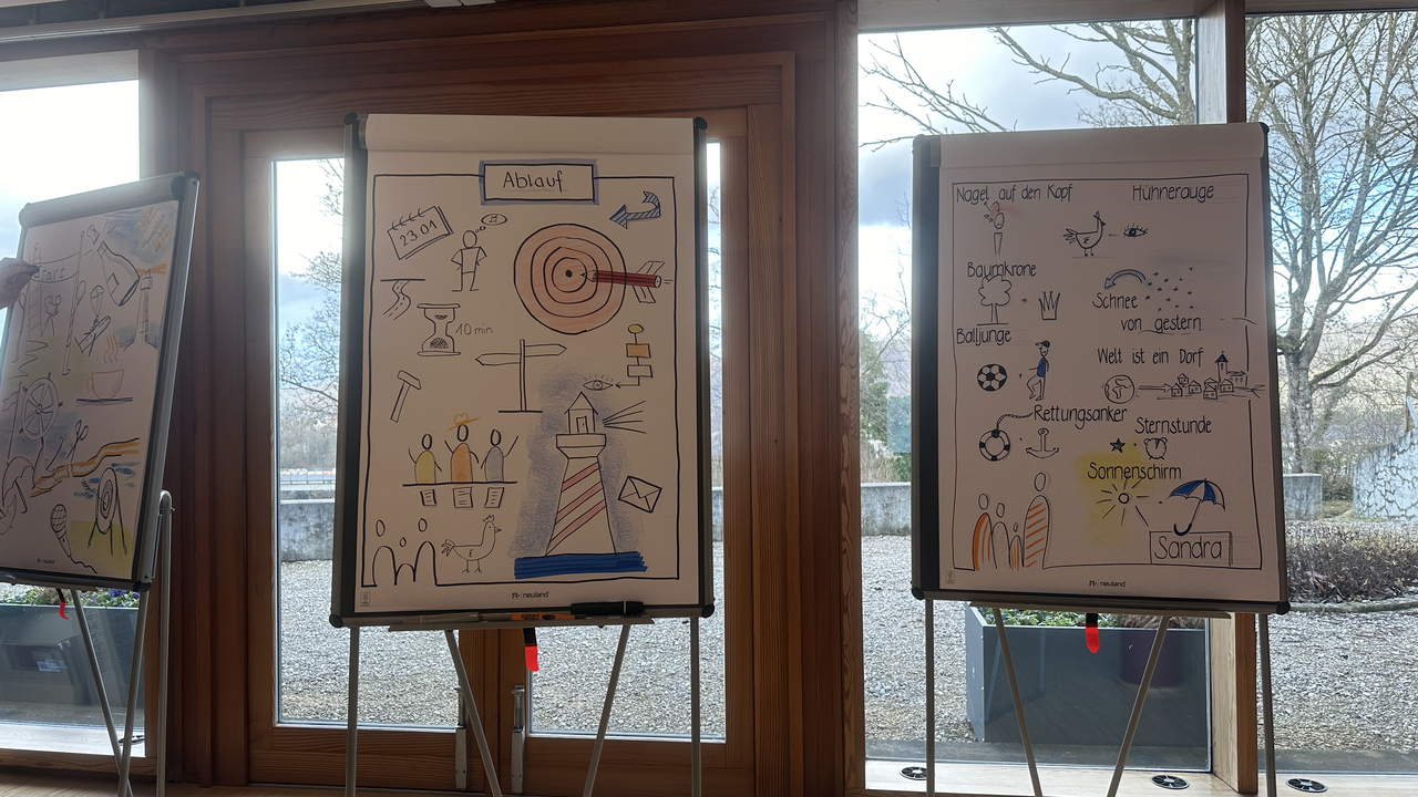 Visualisierungsworkshop Erlernen Sie die Leichtigkeit der handgezeichneten Visualisierung mit dem Stift in unserem interaktiven Workshop für Kleingruppen. Unser Visualisierungsworkshop bietet Ihnen die einzigartige Gelegenheit, die Fähigkeiten des handgezeichneten Visualisierens zu erlernen und zu vertiefen. In diesem Workshop werden Sie praktische Techniken entdecken, um Ihre Gedanken, Ideen und Inhalte mit Hilfe von einfachen Piktogrammen, Figuren und Grafikelementen visuell auszudrücken.